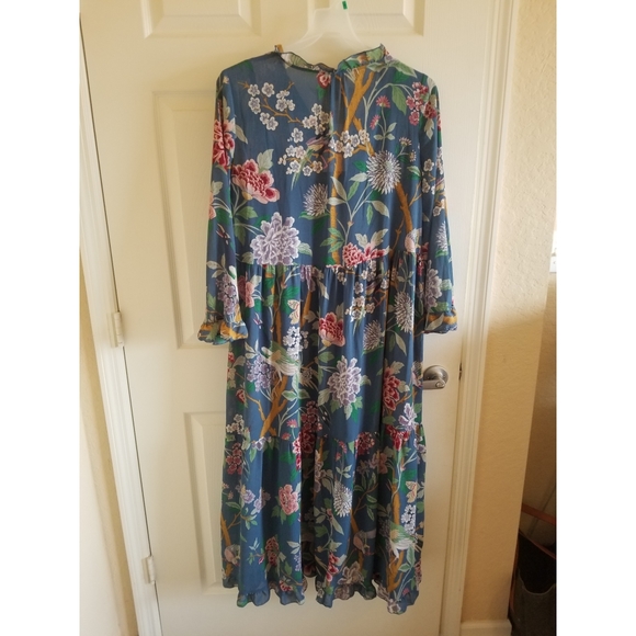 NWT GP&J BakerxH&M chiffon prairie maxi dress - Picture 6 of 10